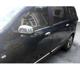Накладки на дзеркала (2 шт., нерж.) OmsaLine - Італійська нержавійка для Dacia Lodgy 2012-2022 рр