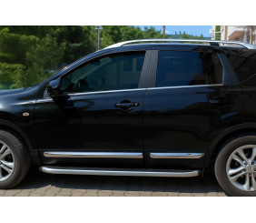 Молдинг дверний OmsaLine (4 шт, нерж.) OmsaLine, Стандартна база для Nissan Qashqai 2007-2010 рр
