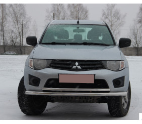 Передній захист ST014 (нерж.) d60/42 для Mitsubishi L200 2006-2015 рр