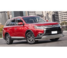 Передній захист ST014 (нерж.) d60/42 для Mitsubishi Outlander 2012-2021 рр