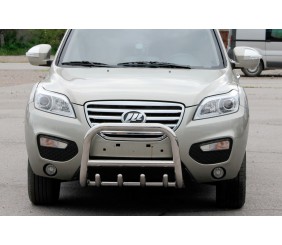 Кенгурятник QT006 (нерж.) для Lifan X60 2011- рр