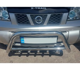 Кенгурятник QT006 (нерж.) для Nissan X-trail T30 2002-2007 рр