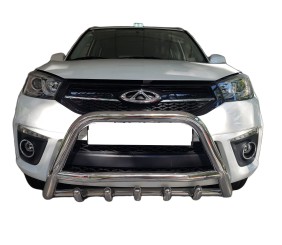 Кенгурятник WT003 (нерж) для Chery Tiggo 3 2005- рр