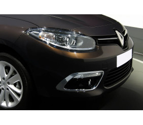 Окантовка туманок (2013-2026, 2 шт, нерж) для Renault Fluence рр
