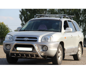 Кенгурятник WT004 (нерж) для Hyundai Santa Fe 1 2000-2006 рр