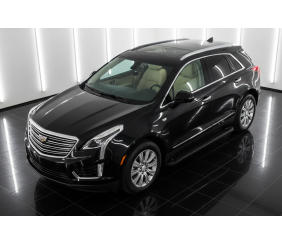 Бокові пороги Allmond Black (2 шт., алюміній) для Cadillac XT5 2016- рр