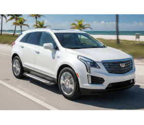 Бокові пороги Line (2 шт., алюміній) для Cadillac XT5 2016- рр
