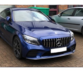 Передня решітка Panamericana GT (для Avantgarde/AMG-Line/C43 AMG) 2014-2018, без камери для Mercedes C-сlass W205 рр