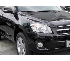 Накладка на фари 2009-2010 (2 шт., пласт) для Toyota Rav 4 рр