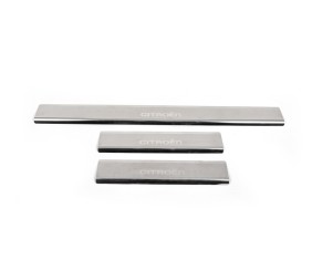 Накладки на пороги Натаніко (3 шт, нерж) Premium - стрічка 3М, 0.8м для Citroen SpaceTourer 2016- рр