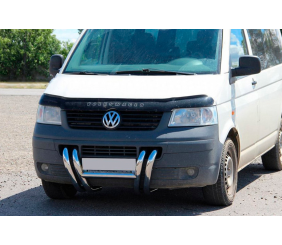 Кенгурятник ST006-03 ніздрі (нерж) для Volkswagen T5 Transporter 2003-2010 рр