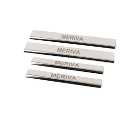 Накладки на пороги Carmos (4 шт., нерж.) для Opel Meriva 2002-2010 рр