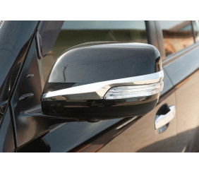 Смужки на дзеркала 2012-2021 (2 шт, хром) для Toyota Land Cruiser 200 рр