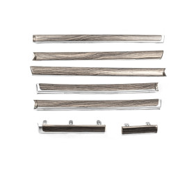 Дерев’яні вставки на дверях (темне дерево) для Toyota Land Cruiser 200 2007-2021 рр