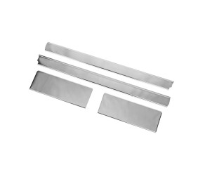 Накладки на внутрішні пороги Carmos (4 шт, нерж) для Ford Custom 2013-2022 рр