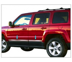 Молдинг дверей (нерж) для Jeep Cherokee/Liberty 2007-2013 рр