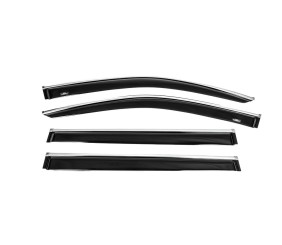 Вітровики з хром молдингом (4 шт, HIC) для Toyota Highlander 2013-2019 рр