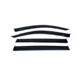 Вітровики з хром молдингом (4 шт, HIC) для Volkswagen Tiguan 2016-2023 рр