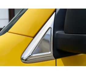 Накладка біля дзеркала (2 шт., нерж) OmsaLine - Італійська нержавійка для Mercedes Sprinter W907/W910 2018- рр