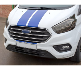 Накладки на решітку радіатора 2018-2026 (4 шт., нерж.) для Ford Custom рр