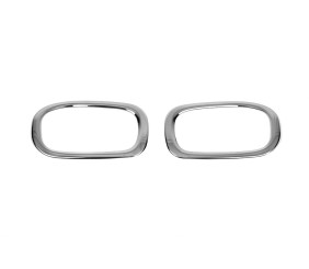 Окантовка рефлекторів заднього бампера OmsaLine (2 шт., нерж.) Хром для Jeep Renegade 2014- рр