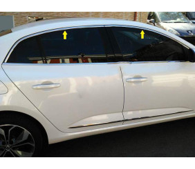 Верхня окантовка вікон (Sedan, 6 шт, нерж) OmsaLine - Італійська нержавійка для Renault Megane IV 2016-2025 рр