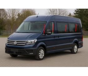 Нижні молдинги скла середня база (8 шт, нерж.) для Volkswagen Crafter 2016- рр