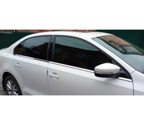 Нижні молдинги вікон (6 шт, нерж.) Carmos - Турецька сталь для Volkswagen Jetta 2011-2018 рр