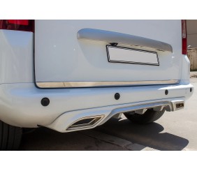 Нижня кромка кришки багажника (нерж.) для Peugeot Partner/Rifter 2019- рр