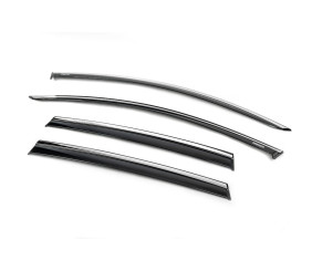 Вітровики з хромованим молдингом Niken (HB, 4 шт) для Renault Clio IV 2012-2019 рр