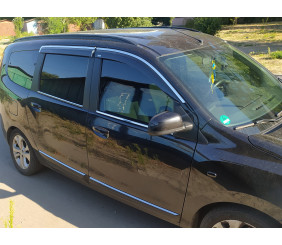 Вітровики з хромованим молдингом (4 шт, Niken) для Dacia Lodgy 2012-2022 рр