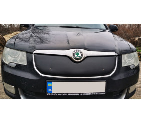 Зимова накладка на решітку (Верхня, 2008-2013) Глянцева для Skoda Superb рр