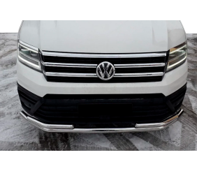 Передній захист ST085 (нерж) для Volkswagen Crafter 2016- рр
