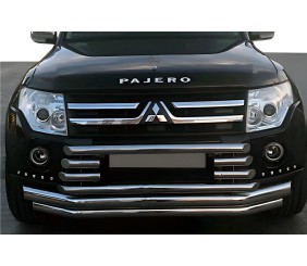 Передній захист ST015-9 (нерж.) для Mitsubishi Pajero Wagon IV 2006-2021 рр