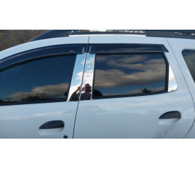 Молдинг дверних стійок (нерж.) для Renault Duster 2018-2024 рр