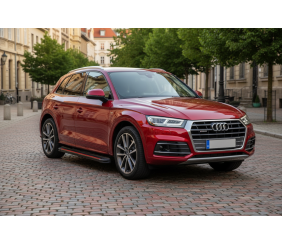 Бокові пороги Maya Red (2 шт., алюміній) для Ауди Q5 2017-2025 рр