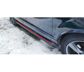Бокові пороги Maya Red (2 шт., алюміній) для Ауди Q7 2005-2015 рр