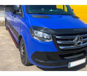 Бокові пороги Maya Red (2 шт., алюміній) Long/ExtraLong для Mercedes Sprinter W907/W910 2018- рр