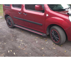 Бокові пороги Maya Red (2 шт., алюміній) Довга база для Renault Kangoo 2008-2020 рр