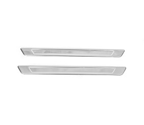 Накладки на пороги Carmos (2 шт, нерж) для Opel Grandland X 2017- рр