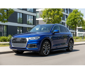 Бокові пороги Maya Blue (2 шт., алюміній) для Ауди Q5 2017-2025 рр