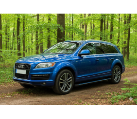 Бокові пороги Maya Blue (2 шт., алюміній) для Ауди Q7 2005-2015 рр