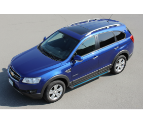 Бокові пороги Maya Blue (2 шт., Алюміній) 2006-2015 для Chevrolet Captiva рр