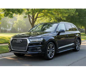 Бокові пороги New Vision Black (2 шт., алюміній) для Ауди Q7 2015- рр