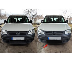 Зимова накладка на решітку (нижня) Глянцева для Volkswagen Caddy 2004-2010 рр