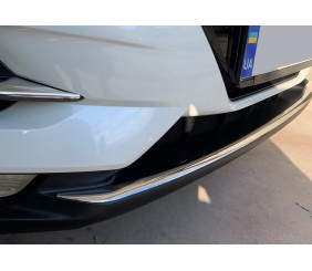 Накладка на передній бампер (2017-2026, нерж) OmsaLine - Італійська нержавійка для Nissan Qashqai рр