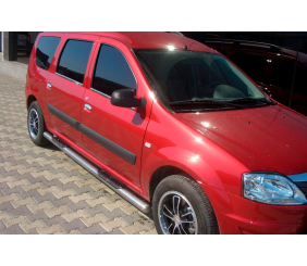 Бічні труби (2 шт., нерж.) для Renault Logan MCV 2005-2013 рр