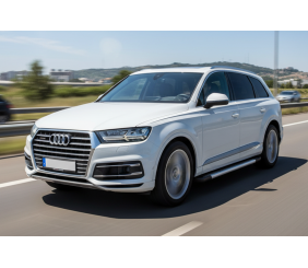 Бокові пороги New Vision Grey (2 шт., алюміній) для Ауди Q7 2015- рр