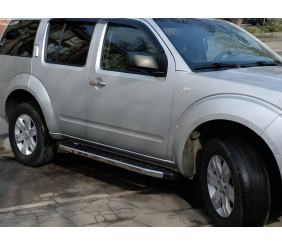 Бокові пороги BlackLine (2 шт., алюм.) для Nissan Pathfinder R51 2005-2014 рр