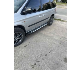 Бокові пороги Sunrise (2 шт., алюміній) для Chrysler Voyager 2001-2007 рр